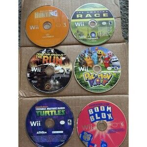 Nintendo Wii Video Game Lot Of 6 PAC Man, TMNT, Boom Blox + More DISCS ONLY